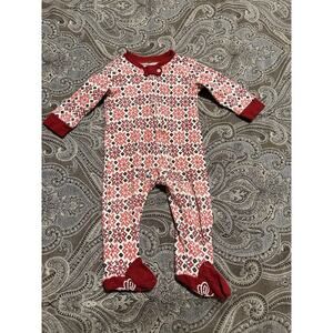 Burt's Bees Baby Christmas Organic Cotton Green Footed PJ Sleeper 3-6months